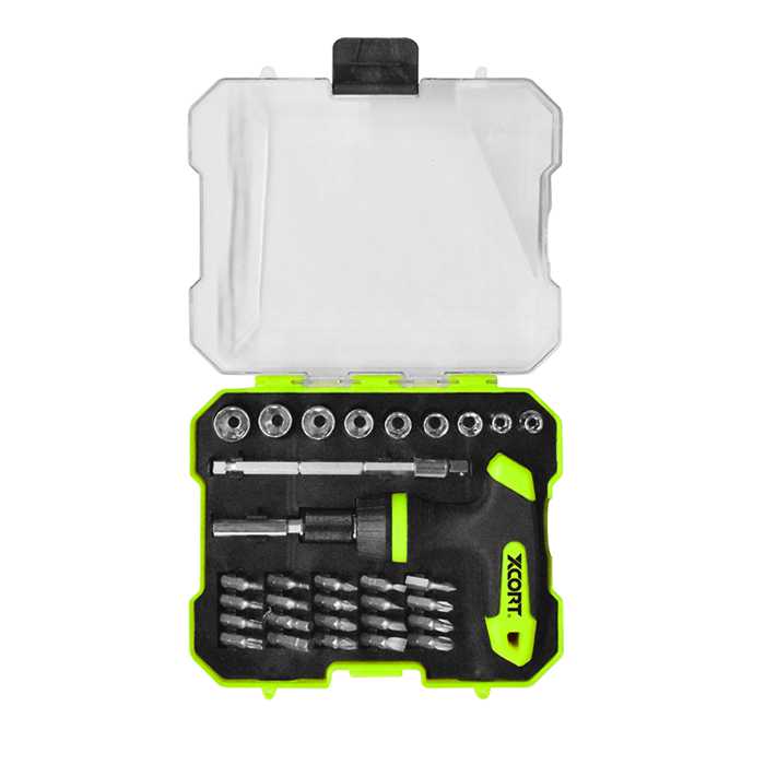 SET DE PUNTAS Y DADOS 1/4″ CON DESTORNILLADOR TIPO TRINQUETE