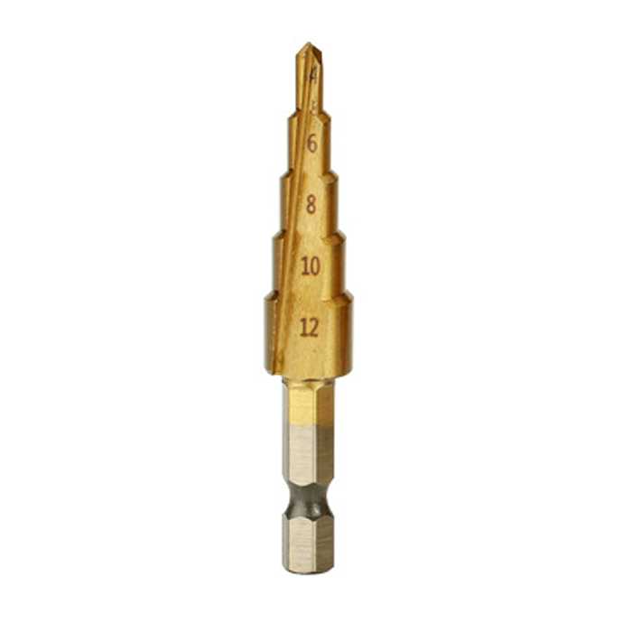 MECHAS CÓNICAS ESCALONADAS DE ACOPLE HEXAGONAL 1/4″ 4mm a 12mm