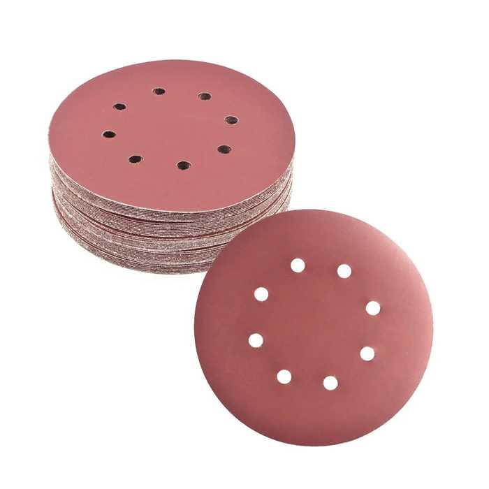 DISCO DE LIJA ROJA 7″ (10 UNID) PARA RECTIFICADORA ELÉCTRICA P120