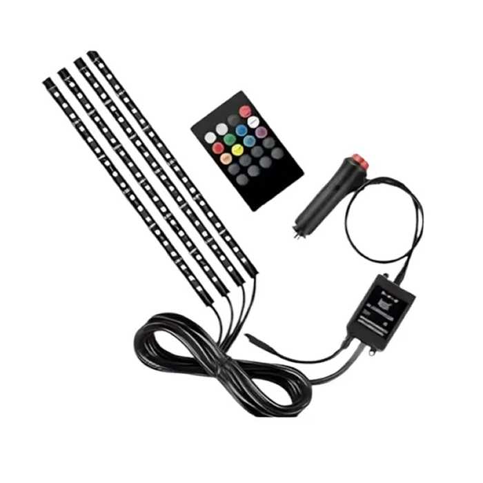 JUEGO DE 4 BARRAS DE LUZ LED RGB PARA VEHÍCULO