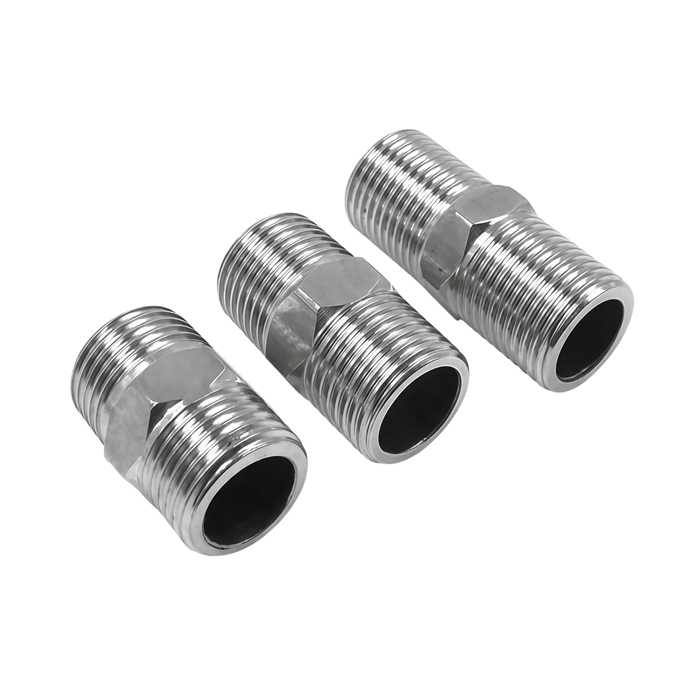 NIPLE M-M ACERO INOXIDABLE 1/2″ PAQUETE DE 5 UND