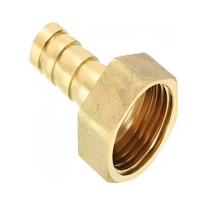 CONECTOR DE MANGUERA BRONCE H 1/2″ x 8mm x espiga 1/4″ PAQUETE DE 5 UND