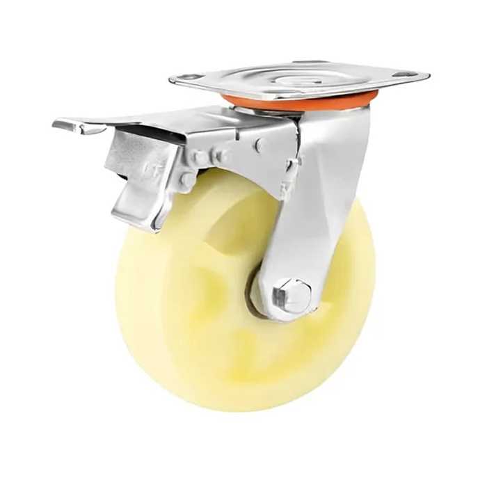 RUEDA INDUSTRIAL DE NYLON CON FRENO 6″
