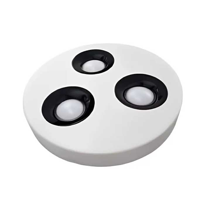 LÁMPARA LED REDONDA DE TECHO_3 FOCOS (LUZ BLANCA)