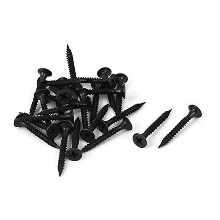 TORNILLO AUTORROSCANTE CABEZA PLANA NEGROS P/MADERA 3/4″ CAJITA DE 1000 UND
