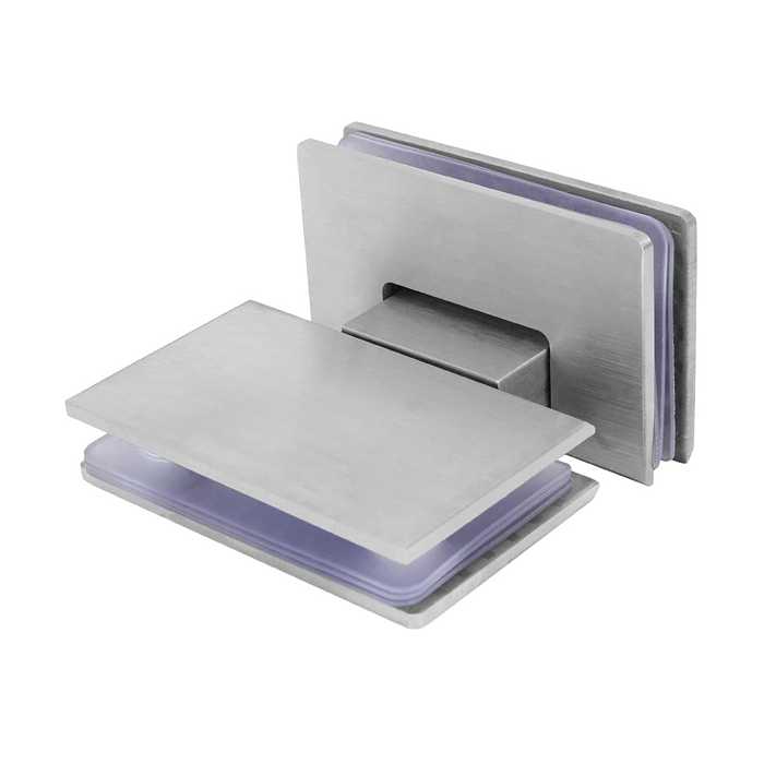 BISAGRA PARA PUERTA VIDRIO 90° ACERO INOXIDABLE
