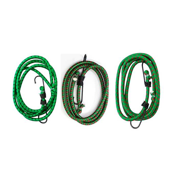 CUERDA ELÁSTICA DE AMARRE CON GANCHO (Verde) 8mm