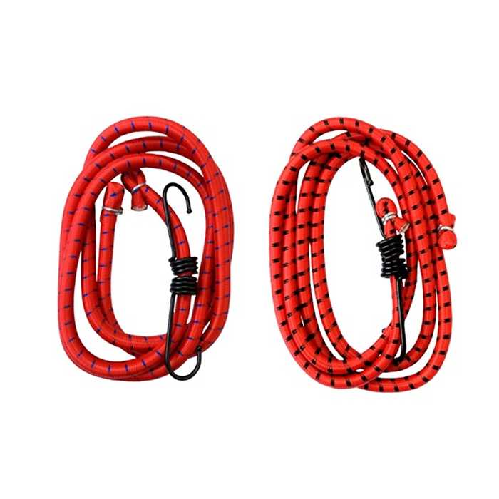 CUERDA ELÁSTICA DE AMARRE CON GANCHO (Rojo) 10mm