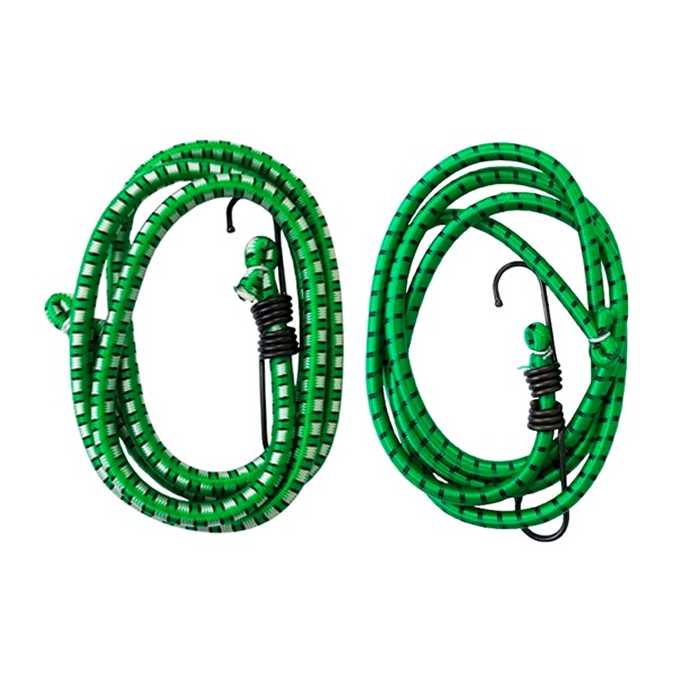 CUERDA ELÁSTICA DE AMARRE CON GANCHO (Verde) 10mm