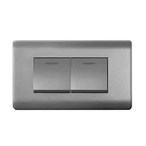 APAGADOR DOBLE TRIWAY GRIS PLOMO