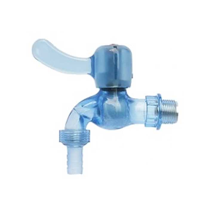 LLAVE DE PASO PLÁSTICA VARIOS COLORES 1/2″ - manguera 3/8″- 1/2″  PAQ 4 UND