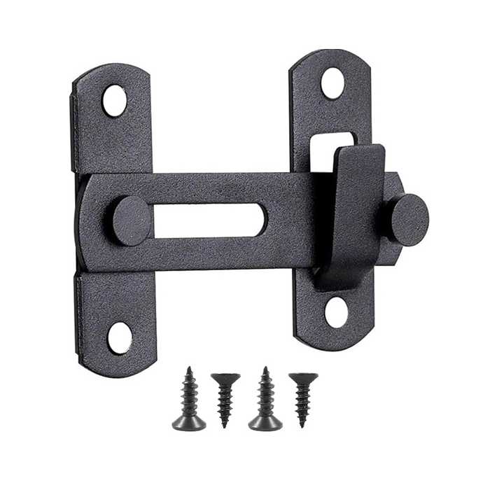 CERRADURA DE PUERTA CORREDIZA (NEGRA) 10cm x 6.9cm
