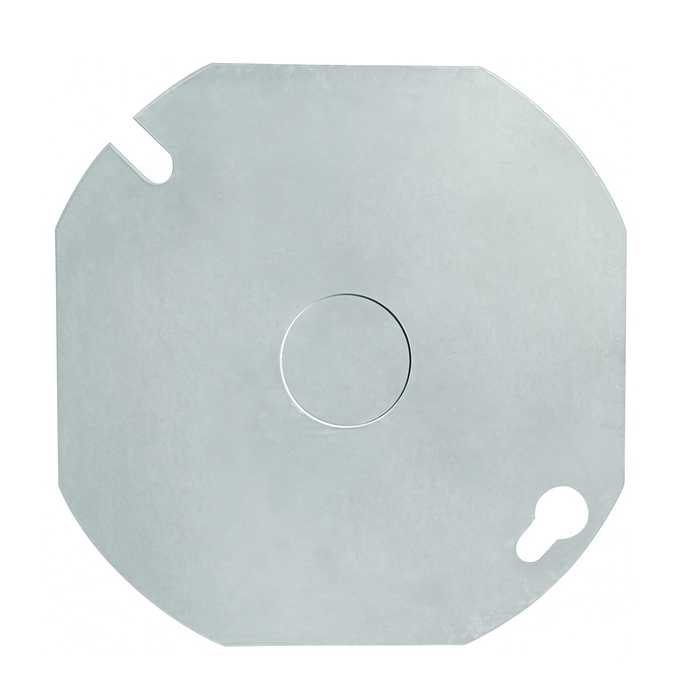 TAPA CIEGA METÁLICA OCTOGONAL 4X4 PAQUETE DE 10 UND