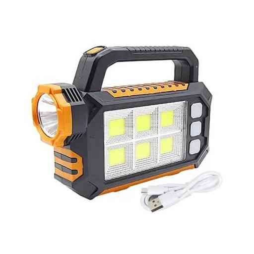 LÁMPARA LED COB DE CAMPING C/PANEL SOLAR