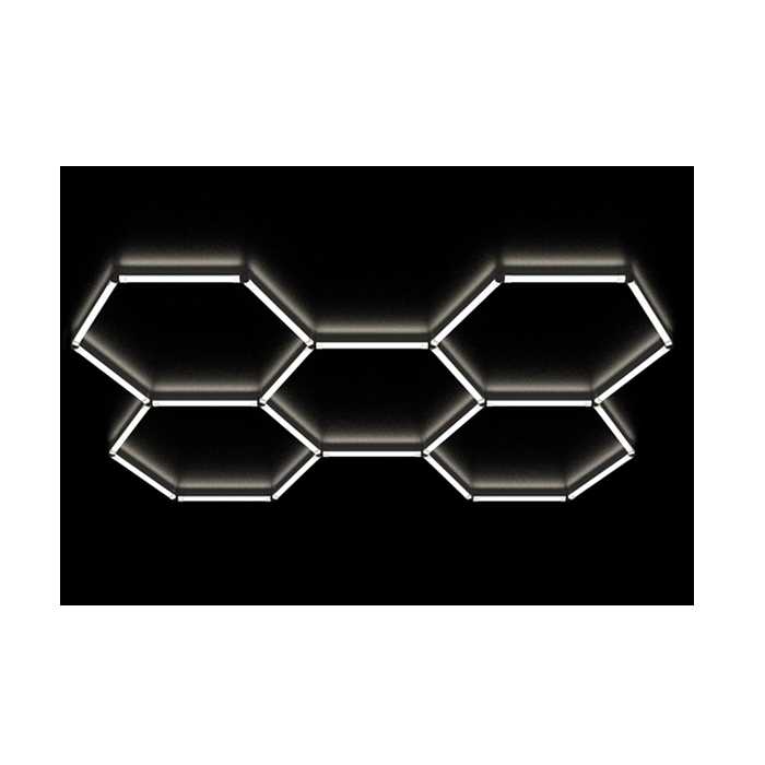 LÁMPARA DE TUBO LED MODELO HEXAGONAL 49 PIEZAS
