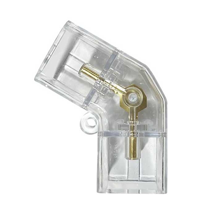 CONECTOR ANGULAR 120° PARA TUBO LED PAQ DE 5 UND