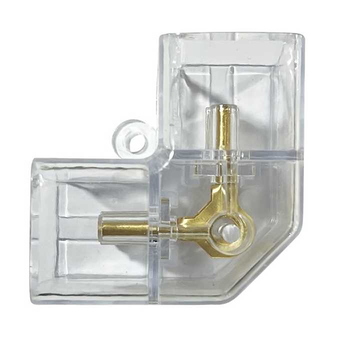 CONECTOR CODO 90° PARA TUBO LED PAQ DE 5 UND