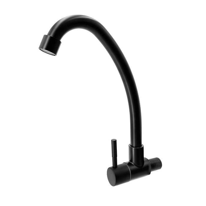 GRIFERÍA DE LUJO NEGRA AGUA FRÍA PARA LAVAPLATOS CAJA 5 UND