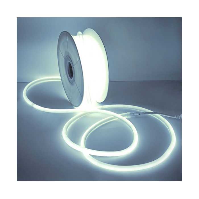 CINTA LUZ LED DE TUBO REDONDO DE SILICON (LUZ BLANCA)