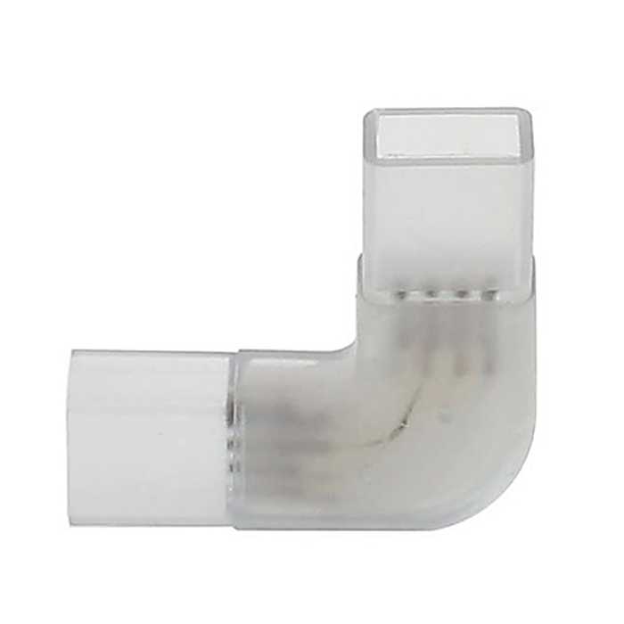 CONECTOR CODO P/PERFIL DE CINTA LED PAQ DE 10 UND