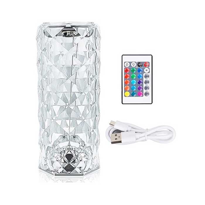 LÁMPARA DE CRISTAL RGB