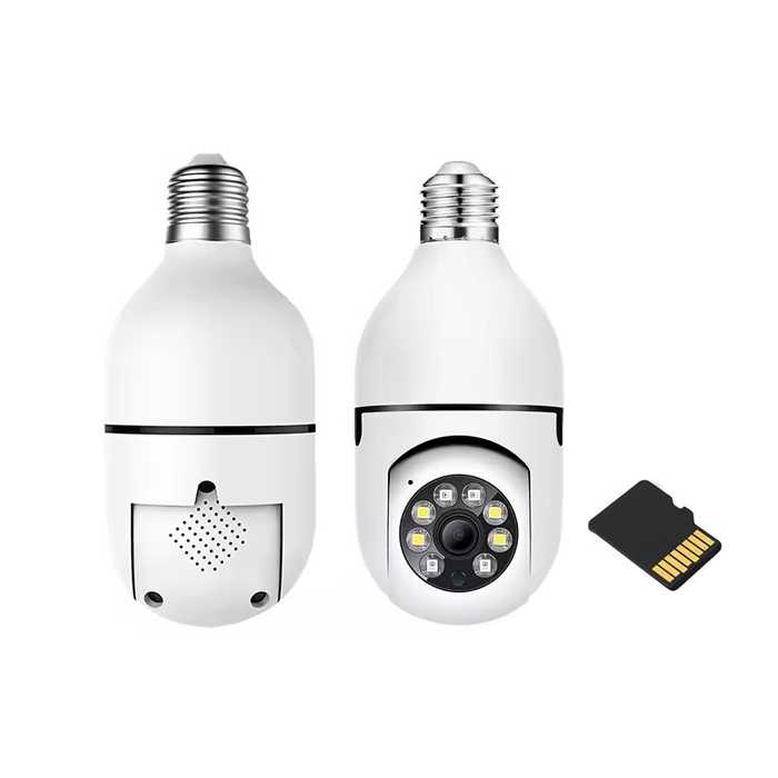 CÁMARA DE SEGURIDAD TIPO BOMBILLO 360°