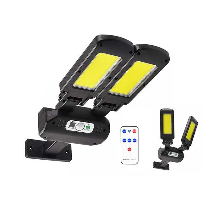 LÁMPARA DOBLE LED C/PANEL SOLAR C/CONTROL REMOTO (75w) 