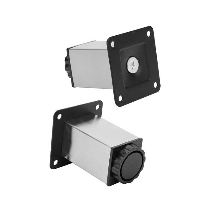 PATA CUADRADA AJUSTABLE P/MUEBLES 10 x 3.9 x 3.9cm