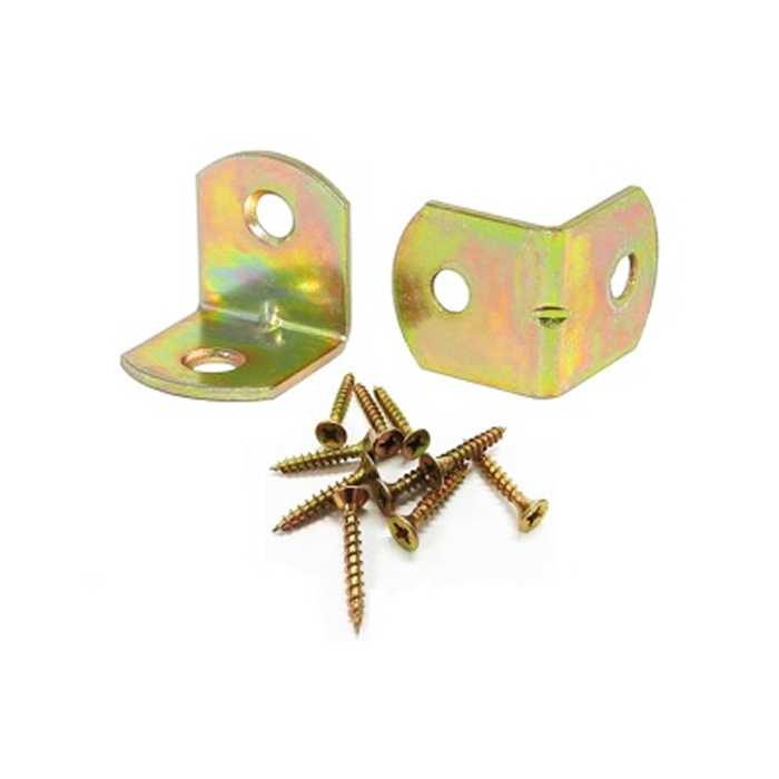 SOPORTE FORMA L  20 x 18 x 2mm CAJITA DE 4 PIEZAS