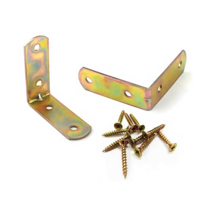 SOPORTE FORMA L  50 x 20 x 2mm CAJITA DE 4 PIEZAS
