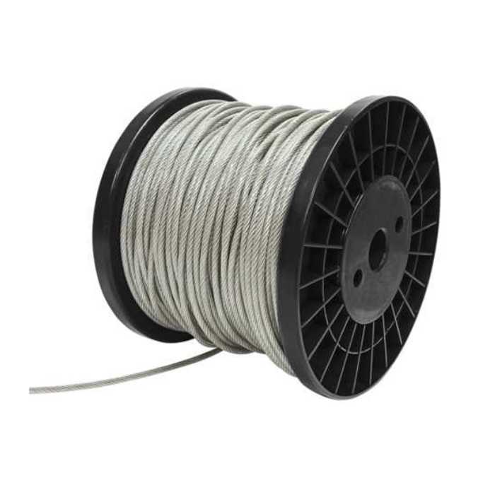 ALAMBRE DE ACERO INOXIDABLE RECUBIERTO PVC Ø2mm x 100m
