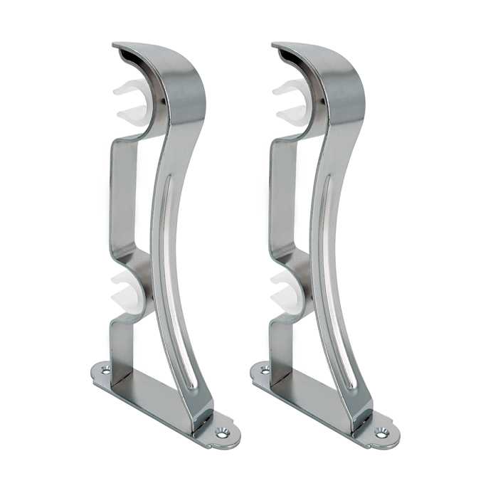 SOPORTE DOBLE CROMADO 28-28mm PAQ 2 UND