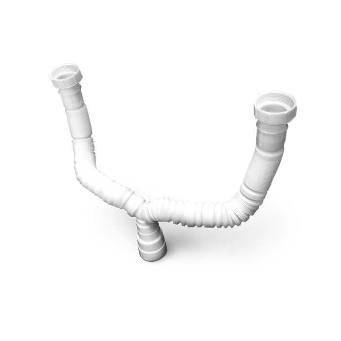 SIFÓN DOBLE EXTENSIBLE P/ LAVAPLATOS