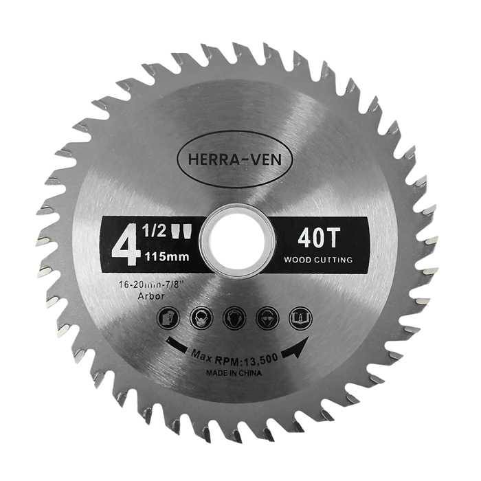 DISCO DE CORTE PARA MADERA (4 1/2″ X 40T)
