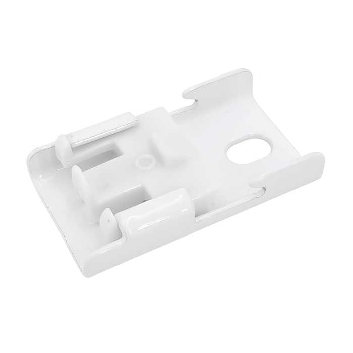 SOPORTE DOBLE PARA RIEL FLEXIBLE (TECHO) 3.63cm x 2.05cm PAQ 5 UND