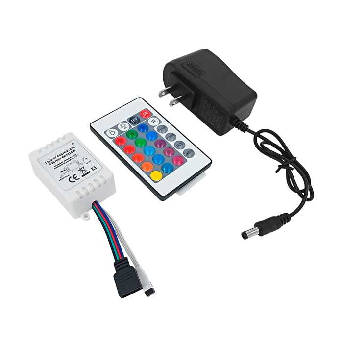 ADAPTADOR CONTROLADOR RGB CON CONTROL REMOTO