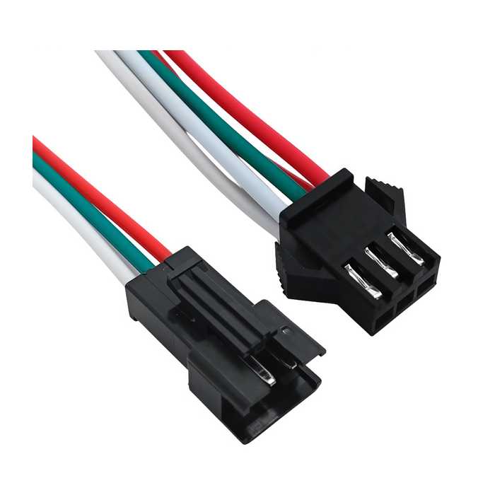 CABLE CON CONECTOR DE 3 VÍAS (MACHO-HEMBRA) PAQ 10 PARES
