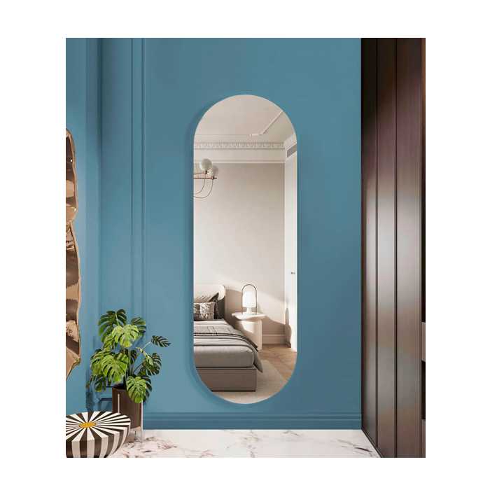 ESPEJO OVALADO AUTOADHESIVO DECORATIVO 30 cm x 60 cm