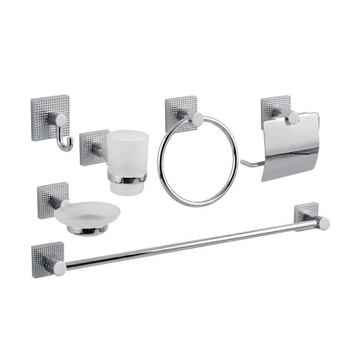 JUEGO DE ACCESORIOS PARA BAÑO(CROMADO)