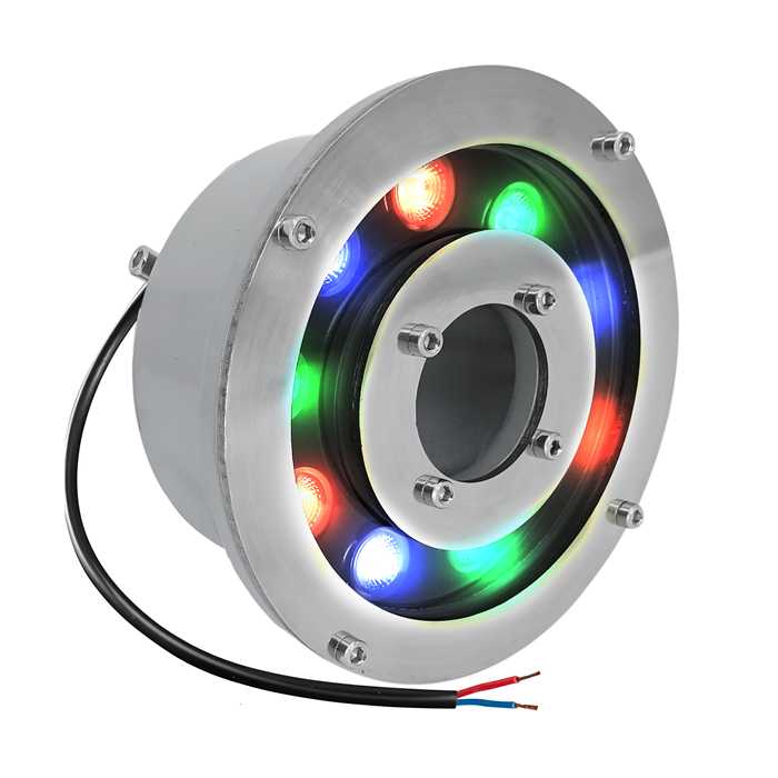 LÁMPARA LED SUMERGIBLE PARA FUENTE RGB (9W)