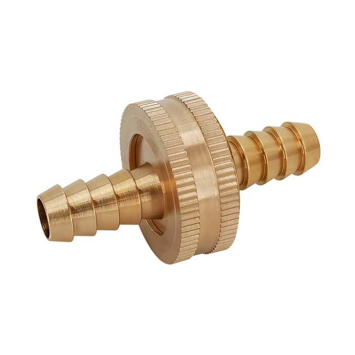 CONECTOR PARA MANGUERA BRONCE (M 3/8″- H 3/8″)