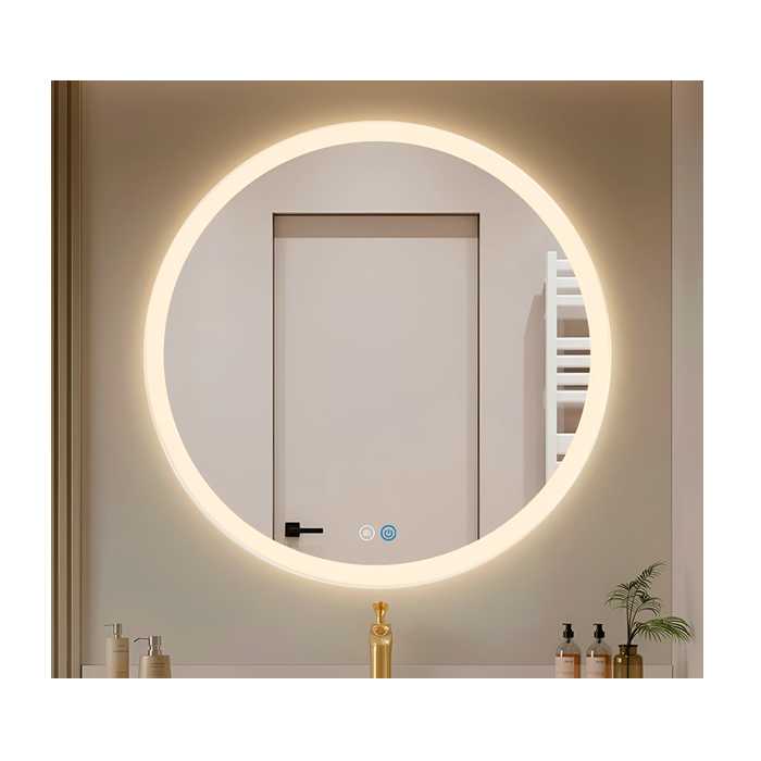 ESPEJO REDONDO CON 3 MODOS DE LUZ LED ANTIVAHO