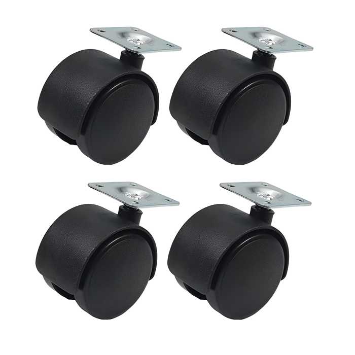 RUEDAS PARA MUEBLES GIRATORIA (50mm) CAJITA 4 UND