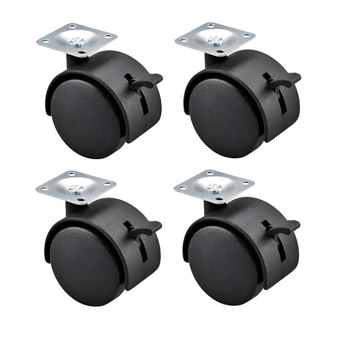 RUEDAS PARA MUEBLES CON FRENO GIRATORIA (50mm)