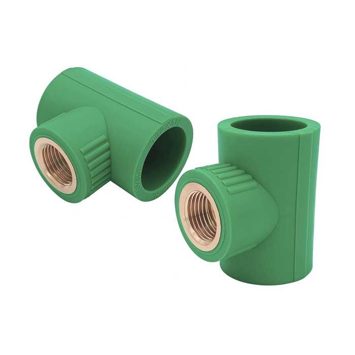 TEE PPR ROSCA NPT HEMBRA Ø25mm 1/2″ PAQ 5 UND