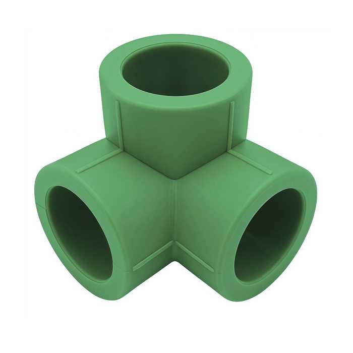 CODO DE TRES VÍAS PPR Ø32mm PAQ 5 UND